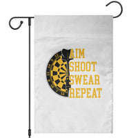 Funny Darts Retro Vintage Garden Flag Aim Shoot Swear Repeat Dartist Gift - Wonder Print Shop