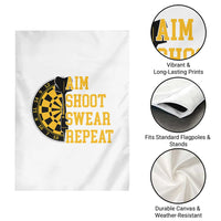 Funny Darts Retro Vintage Garden Flag Aim Shoot Swear Repeat Dartist Gift - Wonder Print Shop