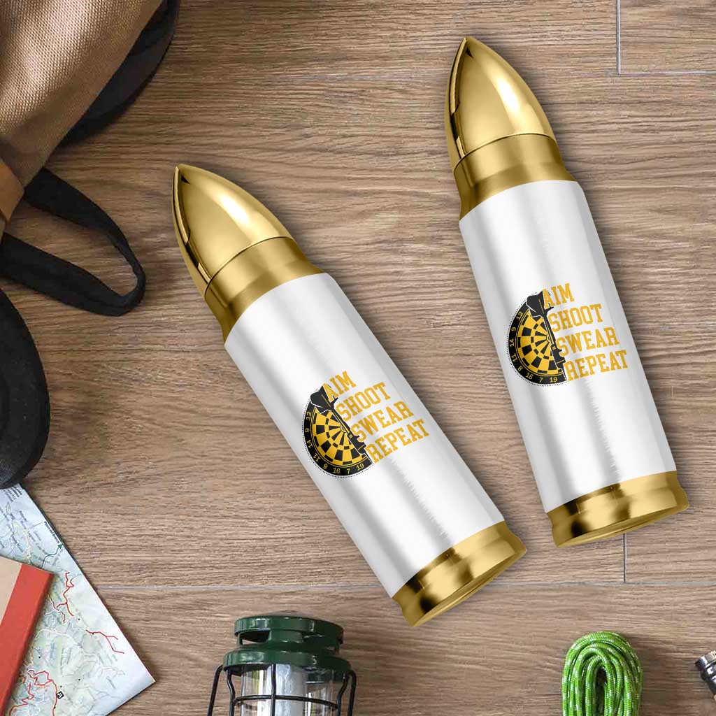 Funny Darts Retro Vintage Bullet Tumbler Aim Shoot Swear Repeat Dartist Gift - Wonder Print Shop