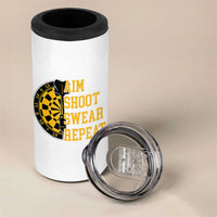Funny Darts Retro Vintage 4 in 1 Can Cooler Tumbler Aim Shoot Swear Repeat Dartist Gift - Wonder Print Shop