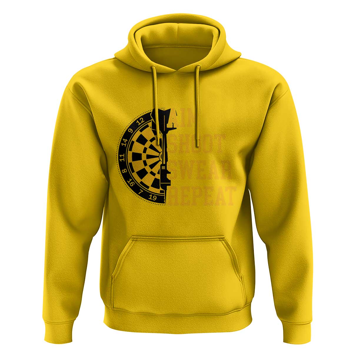 Funny Darts Retro Vintage Hoodie Aim Shoot Swear Repeat Dartist Gift - Wonder Print Shop