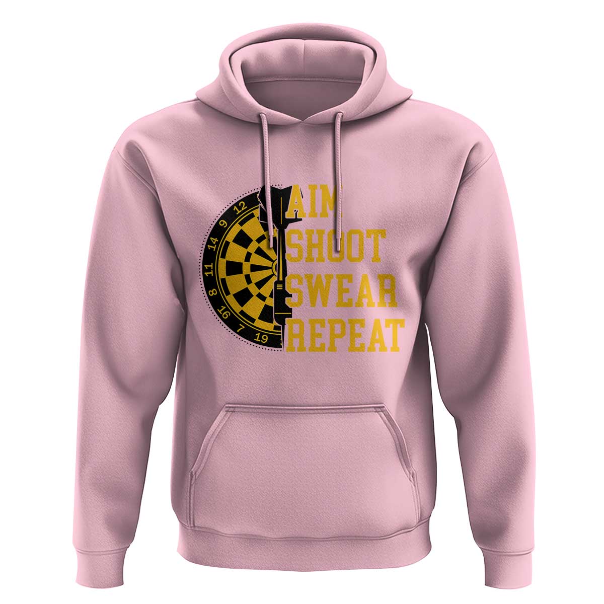 Funny Darts Retro Vintage Hoodie Aim Shoot Swear Repeat Dartist Gift - Wonder Print Shop