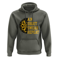 Funny Darts Retro Vintage Hoodie Aim Shoot Swear Repeat Dartist Gift - Wonder Print Shop