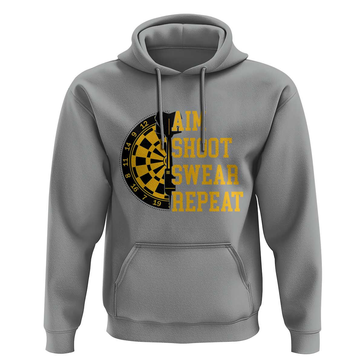 Funny Darts Retro Vintage Hoodie Aim Shoot Swear Repeat Dartist Gift - Wonder Print Shop