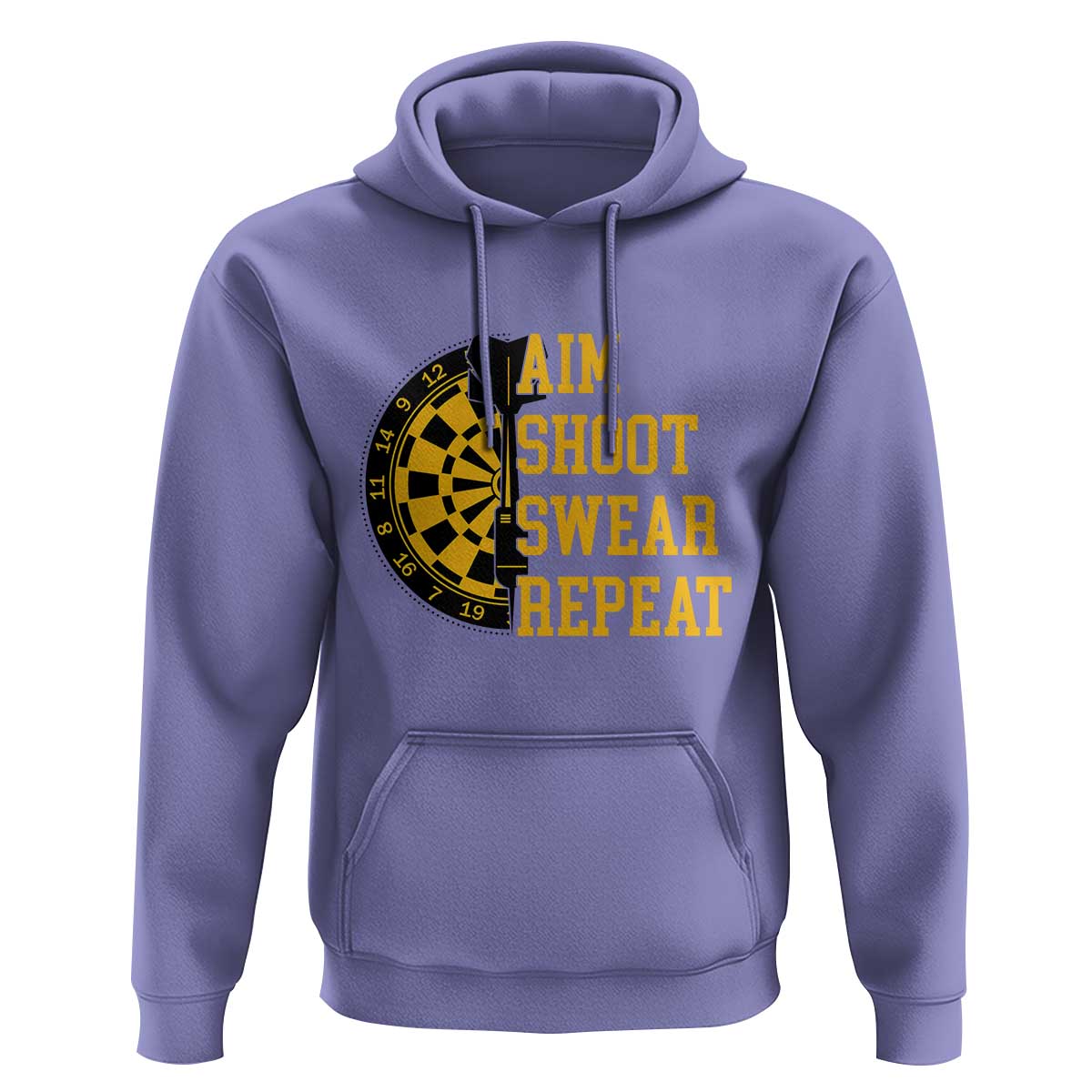 Funny Darts Retro Vintage Hoodie Aim Shoot Swear Repeat Dartist Gift - Wonder Print Shop