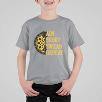 Funny Darts Retro Vintage T Shirt For Kid Aim Shoot Swear Repeat Dartist Gift - Wonder Print Shop