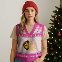 Funny Darts Retro Vintage V-Neck Knit Sweater Vest Aim Shoot Swear Repeat Dartist Gift - Wonder Print Shop