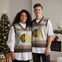 Funny Darts Retro Vintage V-Neck Knit Sweater Vest Aim Shoot Swear Repeat Dartist Gift - Wonder Print Shop