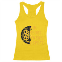 Funny Darts Retro Vintage Racerback Tank Top Aim Shoot Swear Repeat Dartist Gift - Wonder Print Shop
