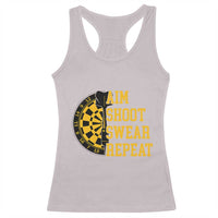 Funny Darts Retro Vintage Racerback Tank Top Aim Shoot Swear Repeat Dartist Gift - Wonder Print Shop