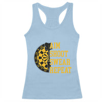 Funny Darts Retro Vintage Racerback Tank Top Aim Shoot Swear Repeat Dartist Gift - Wonder Print Shop