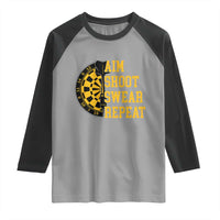 Funny Darts Retro Vintage Raglan Shirt Aim Shoot Swear Repeat Dartist Gift - Wonder Print Shop