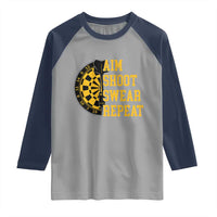 Funny Darts Retro Vintage Raglan Shirt Aim Shoot Swear Repeat Dartist Gift - Wonder Print Shop