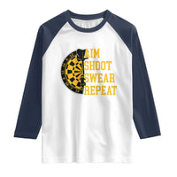 Funny Darts Retro Vintage Raglan Shirt Aim Shoot Swear Repeat Dartist Gift - Wonder Print Shop