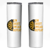 Funny Darts Retro Vintage Skinny Tumbler Aim Shoot Swear Repeat Dartist Gift - Wonder Print Shop