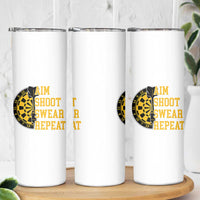 Funny Darts Retro Vintage Skinny Tumbler Aim Shoot Swear Repeat Dartist Gift - Wonder Print Shop