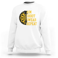 Funny Darts Retro Vintage Sweatshirt Aim Shoot Swear Repeat Dartist Gift - Wonder Print Shop