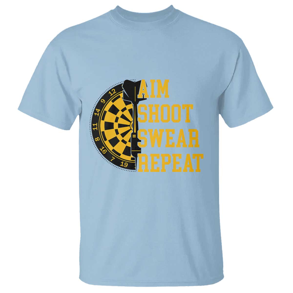 Funny Darts Retro Vintage T Shirt Aim Shoot Swear Repeat Dartist Gift - Wonder Print Shop