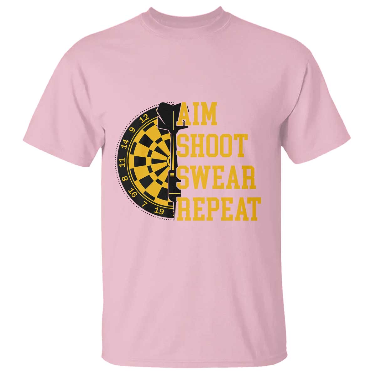 Funny Darts Retro Vintage T Shirt Aim Shoot Swear Repeat Dartist Gift - Wonder Print Shop