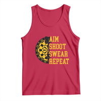 Funny Darts Retro Vintage Tank Top Aim Shoot Swear Repeat Dartist Gift - Wonder Print Shop