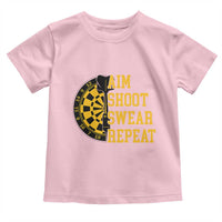 Funny Darts Retro Vintage Toddler T Shirt Aim Shoot Swear Repeat Dartist Gift - Wonder Print Shop
