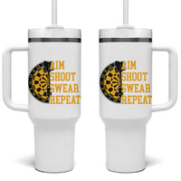 Funny Darts Retro Vintage Tumbler With Handle Aim Shoot Swear Repeat Dartist Gift - Wonder Print Shop