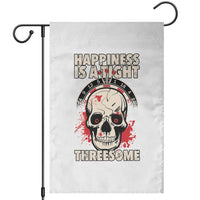 Happiness Is a Tight Threesome Garden Flag Gothic Dart Player Gift - Wonder Print Shop