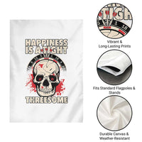 Happiness Is a Tight Threesome Garden Flag Gothic Dart Player Gift - Wonder Print Shop