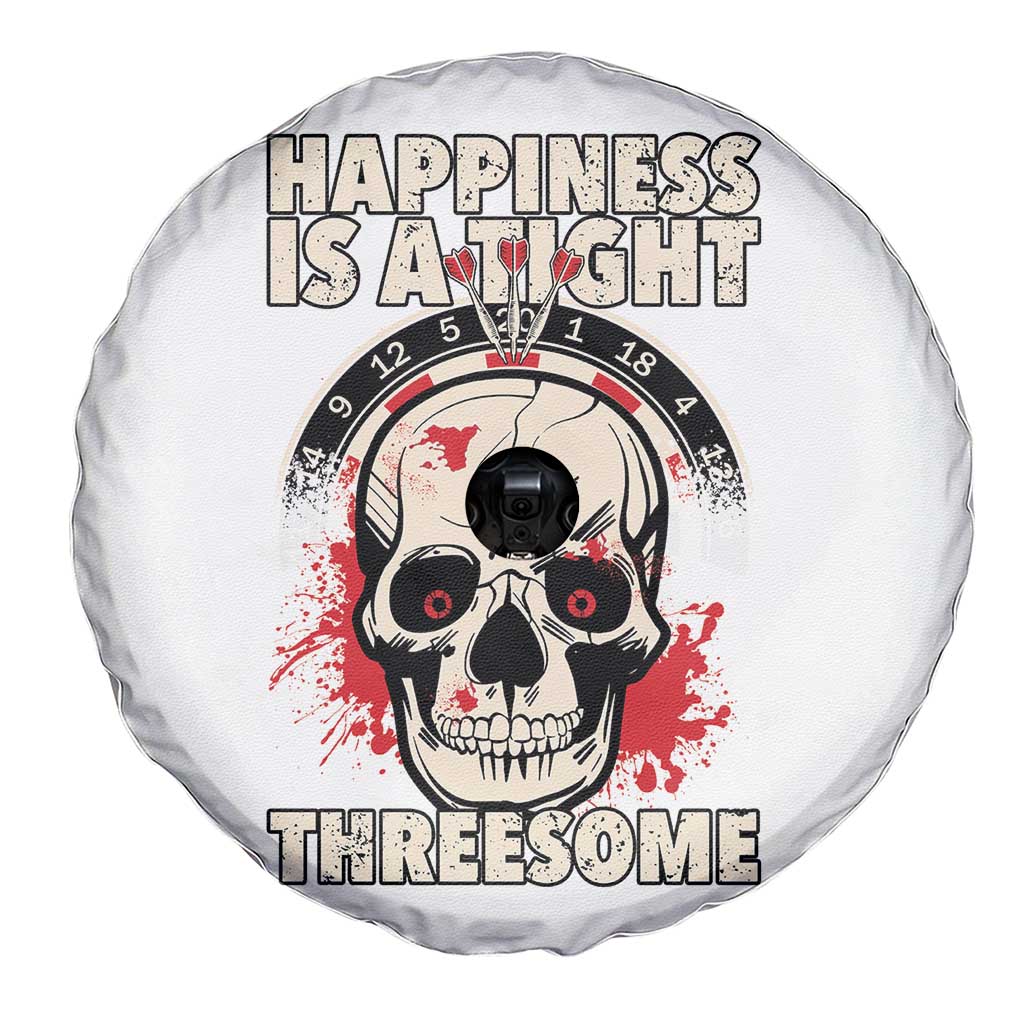 Happiness Is a Tight Threesome Spare Tire Cover Gothic Dart Player Gift - Wonder Print Shop