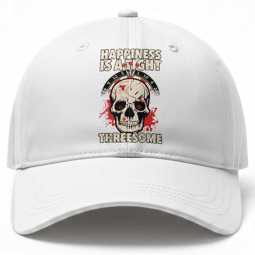 Happiness Is a Tight Threesome Baseball Cap Gothic Dart Player Gift