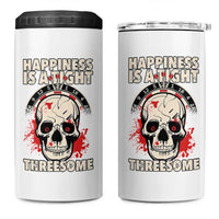 Happiness Is a Tight Threesome 4 in 1 Can Cooler Tumbler Gothic Dart Player Gift - Wonder Print Shop