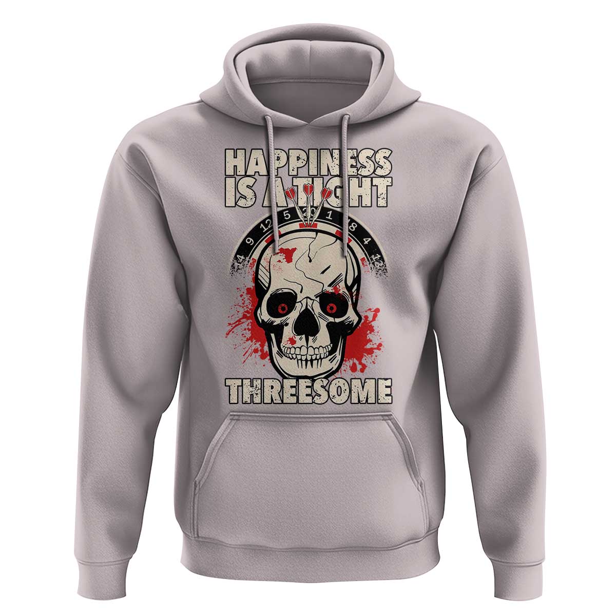 Happiness Is a Tight Threesome Hoodie Gothic Dart Player Gift - Wonder Print Shop