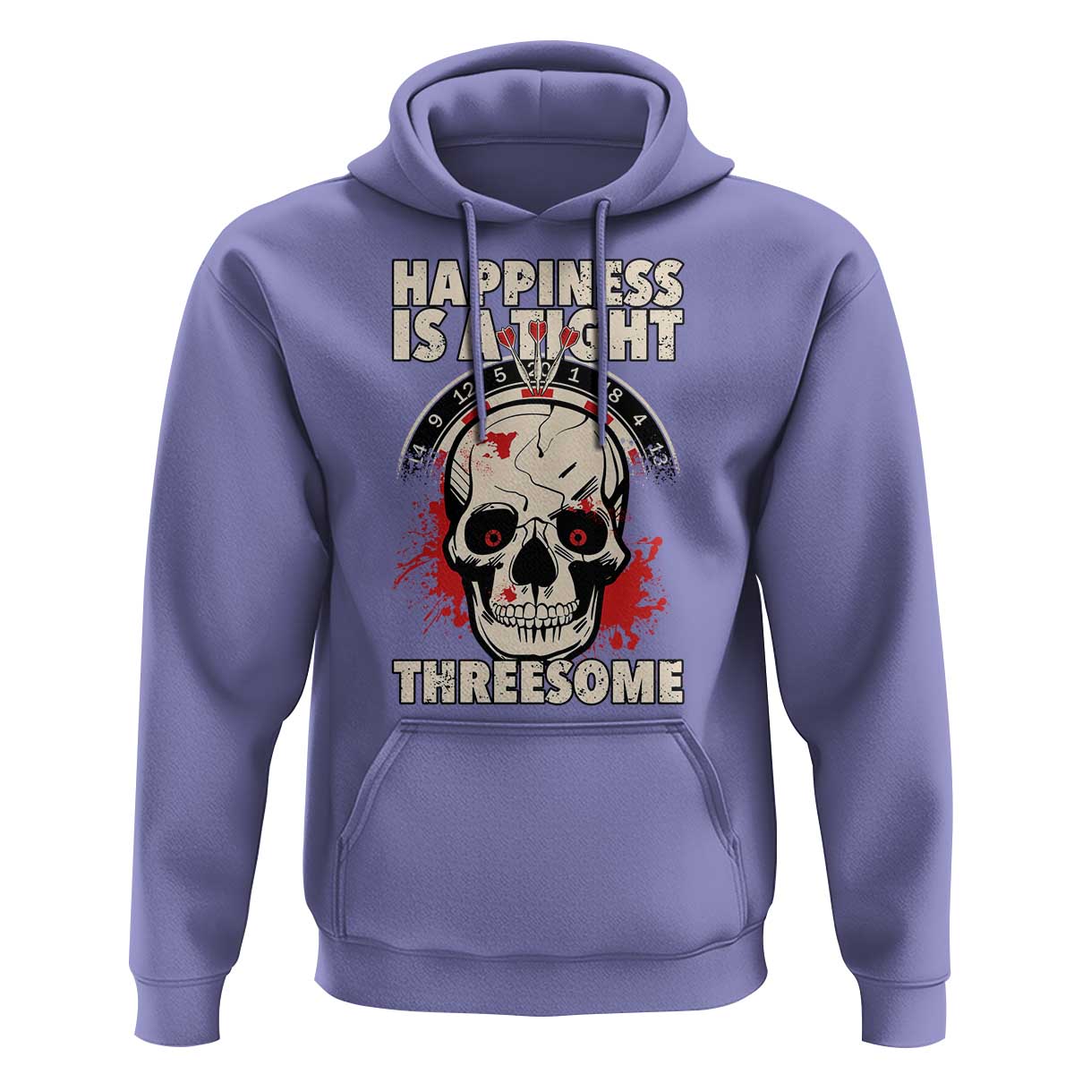 Happiness Is a Tight Threesome Hoodie Gothic Dart Player Gift - Wonder Print Shop