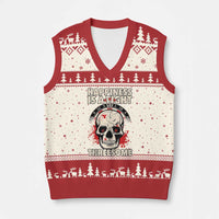 Happiness Is a Tight Threesome V-Neck Knit Sweater Vest Gothic Dart Player Gift - Wonder Print Shop