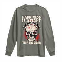 Happiness Is a Tight Threesome Long Sleeve Shirt Gothic Dart Player Gift - Wonder Print Shop