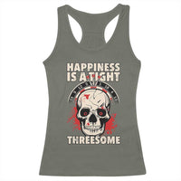 Happiness Is a Tight Threesome Racerback Tank Top Gothic Dart Player Gift - Wonder Print Shop