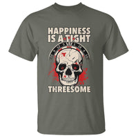 Happiness Is a Tight Threesome T Shirt Gothic Dart Player Gift - Wonder Print Shop