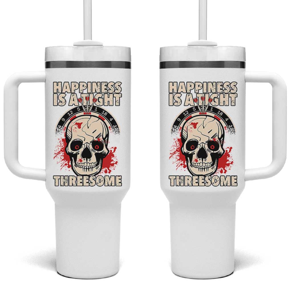 Happiness Is a Tight Threesome Tumbler With Handle Gothic Dart Player Gift - Wonder Print Shop