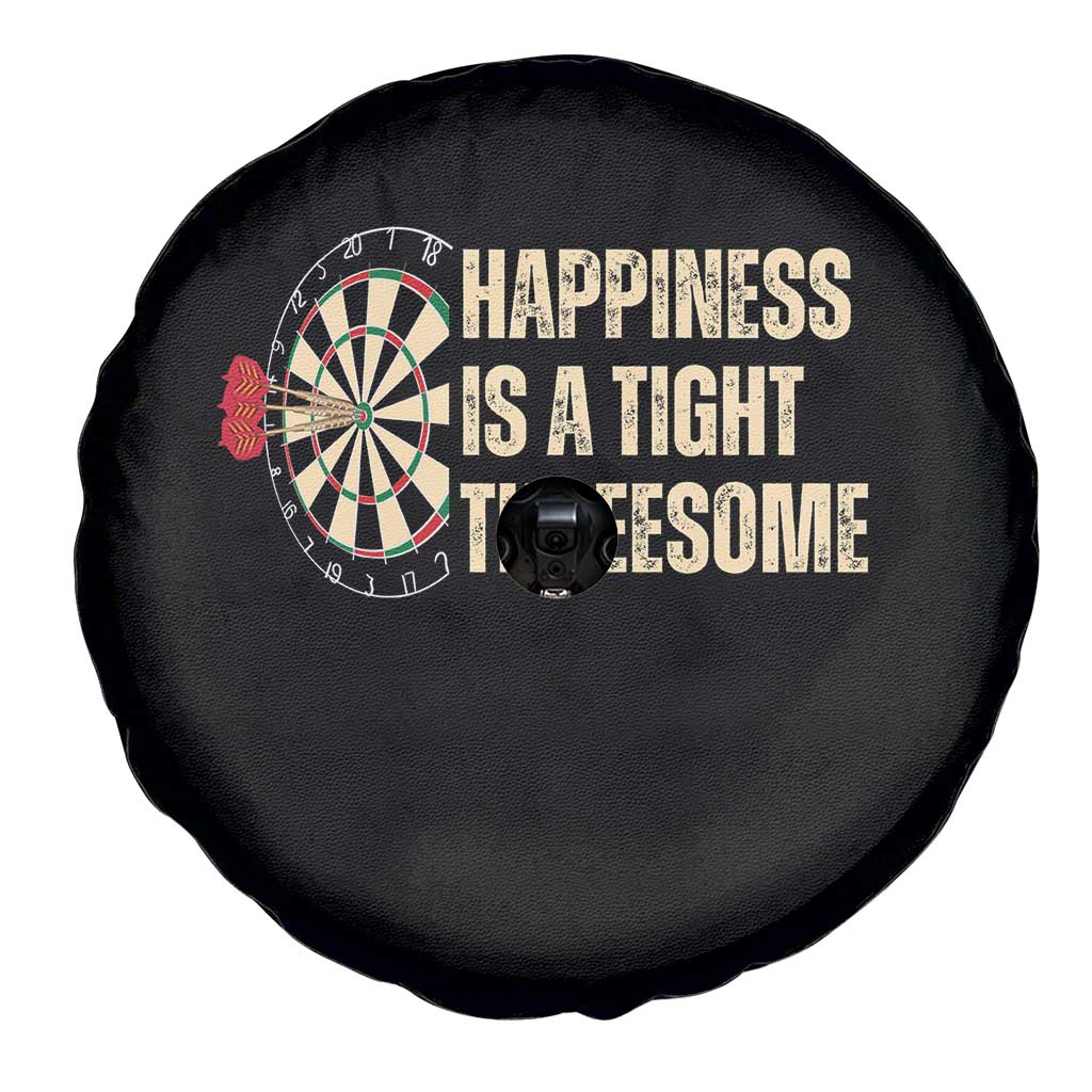 Funny Darts Happiness Is A Tight Threesome Spare Tire Cover Vintage Dartist Gift - Wonder Print Shop