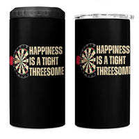 Funny Darts Happiness Is A Tight Threesome 4 in 1 Can Cooler Tumbler Vintage Dartist Gift - Wonder Print Shop