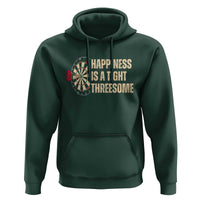 Funny Darts Happiness Is A Tight Threesome Hoodie Vintage Dartist Gift - Wonder Print Shop