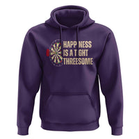 Funny Darts Happiness Is A Tight Threesome Hoodie Vintage Dartist Gift - Wonder Print Shop