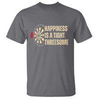 Funny Darts Happiness Is A Tight Threesome T Shirt Vintage Dartist Gift - Wonder Print Shop