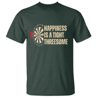 Funny Darts Happiness Is A Tight Threesome T Shirt Vintage Dartist Gift - Wonder Print Shop