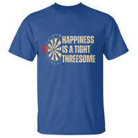Funny Darts Happiness Is A Tight Threesome T Shirt Vintage Dartist Gift - Wonder Print Shop