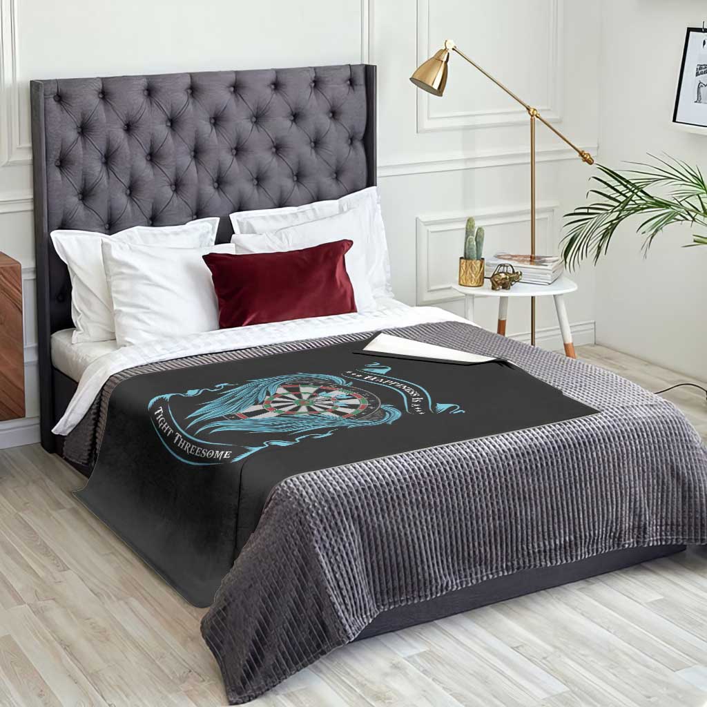 Dart Player Sport Throw Blanket Darts Happiness Is A Tight Threesome - Wonder Print Shop