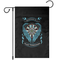 Dart Player Sport Garden Flag Darts Happiness Is A Tight Threesome - Wonder Print Shop