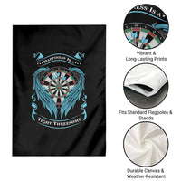 Dart Player Sport Garden Flag Darts Happiness Is A Tight Threesome - Wonder Print Shop