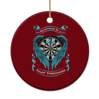 Dart Player Sport Ceramic Ornament Darts Happiness Is A Tight Threesome - Wonder Print Shop