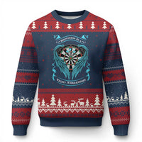 Dart Player Sport Ugly Christmas Sweater Darts Happiness Is A Tight Threesome - Wonder Print Shop